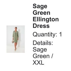 Tuckernuck sage Elllington Dress XXL